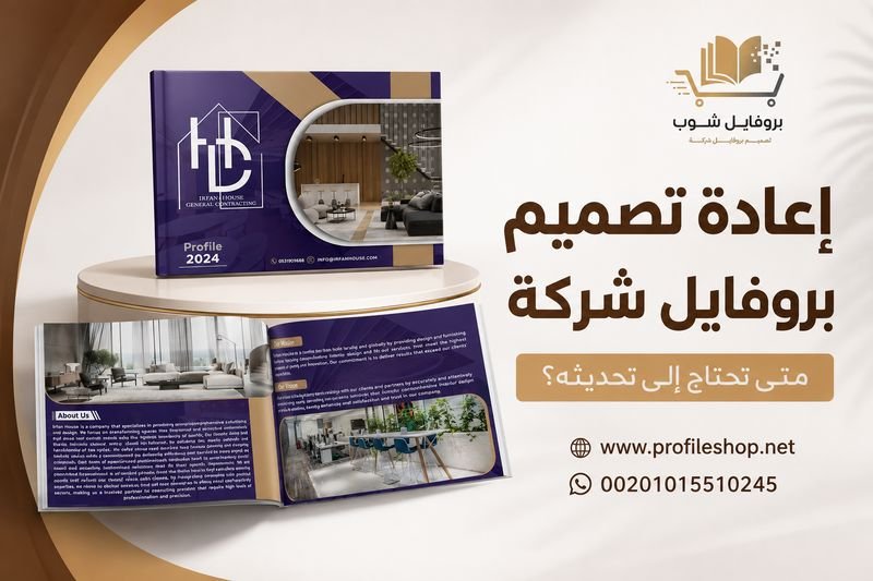 إعادة تصميم بروفايل شركة | متى تحتاج إلى تحديثه؟ إعادة تصميم بروفايل شركة