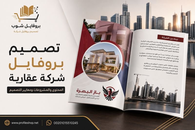 تصميم بروفايل شركة عقارية: المحتوى والمشروعات ومعايير التصميم تصميم بروفايل شركة عقارية