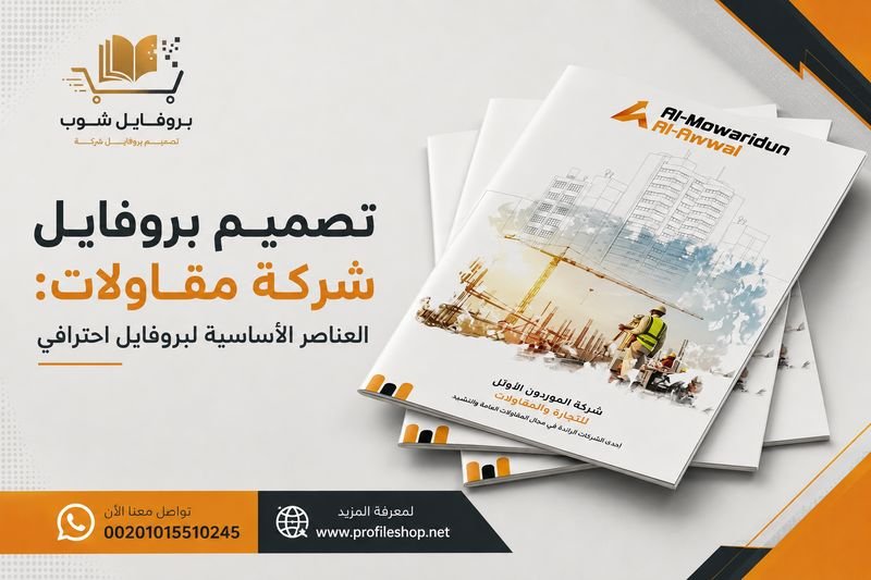 تصميم بروفايل شركة مقاولات: العناصر الأساسية لبروفايل احترافي تصميم بروفايل شركة مقاولات